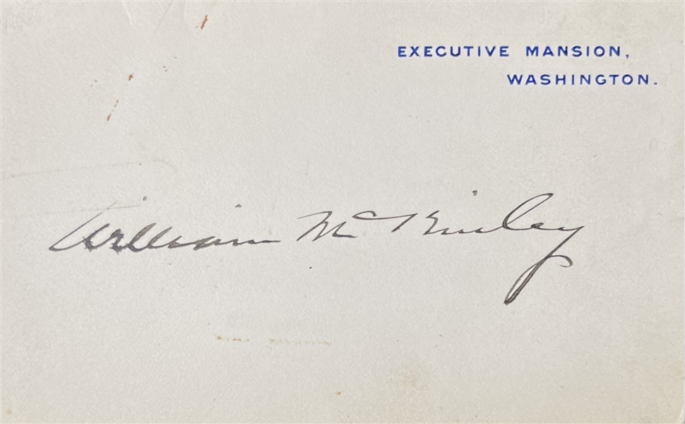 William McKinley signed rare Executive House 