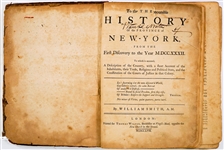 Rare, History New York By William Smith 1757