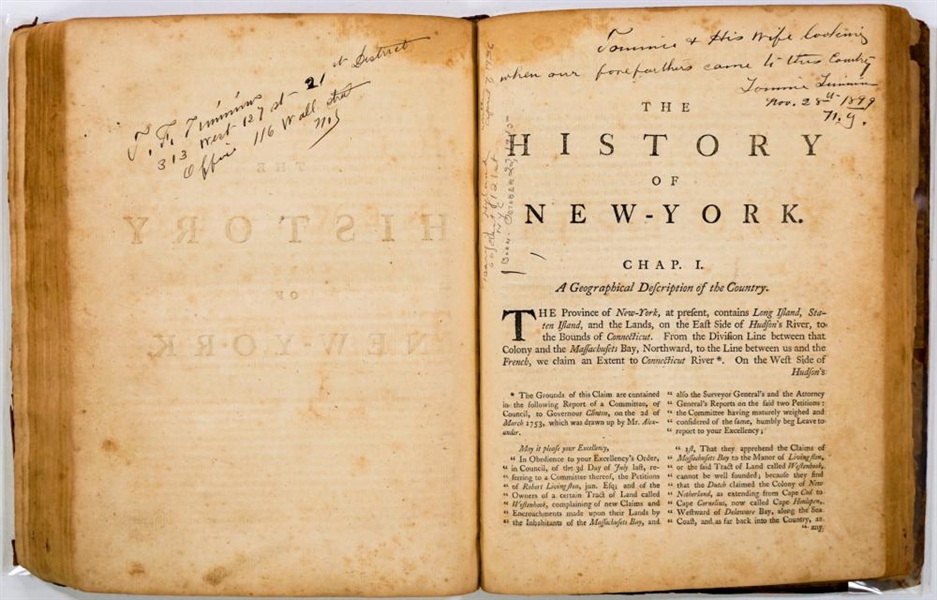 Rare, History New York By William Smith 1757