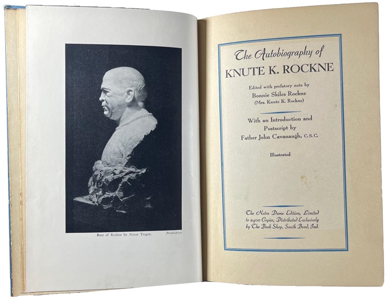1931 Signed Limited Notre Dame Edition The Autobiography of Knute K. Rockne