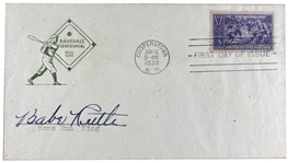 Babe Ruth Signed Baseball Centennial First Day Cover - Full JSA Bold signature