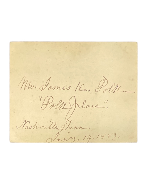 Sarah Childress Polk (First Lady) Signed Card