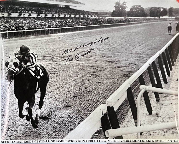 Ron Turcotte- photo of the horse Secretariat
