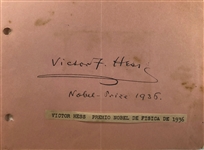 Victor Franz Hess- Nobel prize Physicist