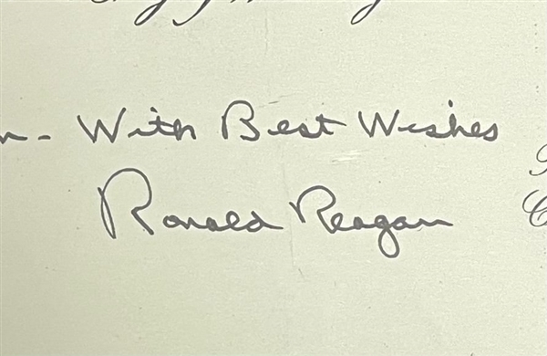 Ronald Reagan - Invitation to Inauguration Signed by Reagan