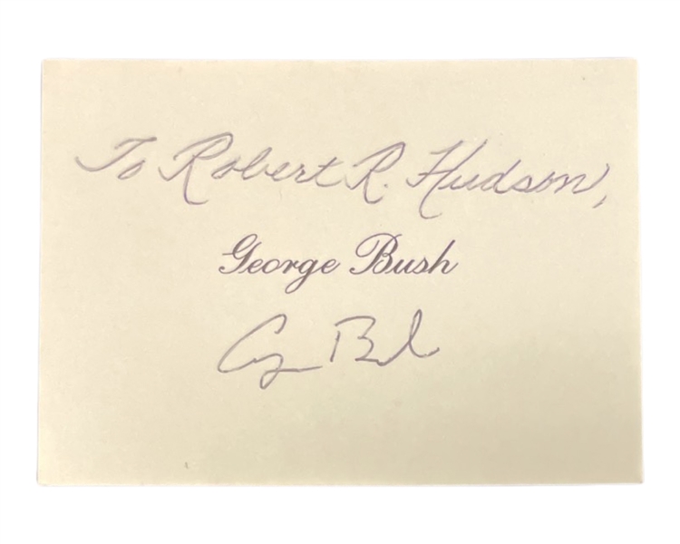 George H.W. Bush Signed Personal Card