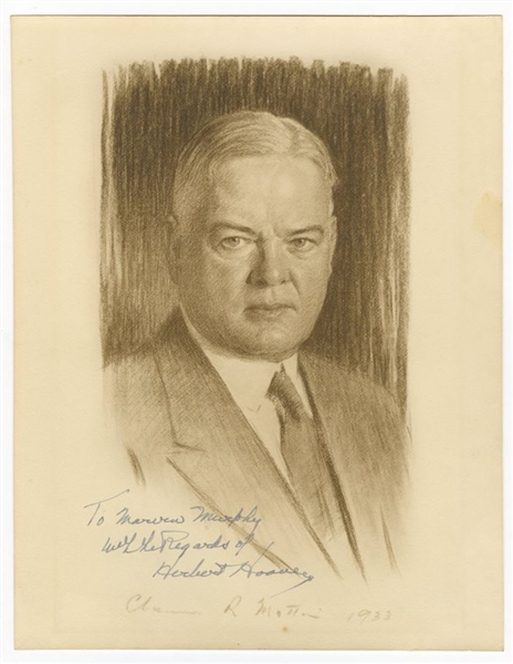 President Herbert Hoover Signed photo