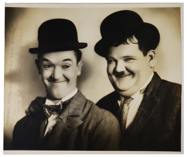Stan Laurel and Oliver Hardy Signed Photo