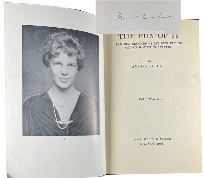 Earhart signed Book- The Fun  Of It