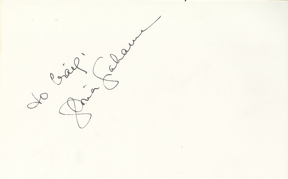 Gloria Grahame Signed Sheet