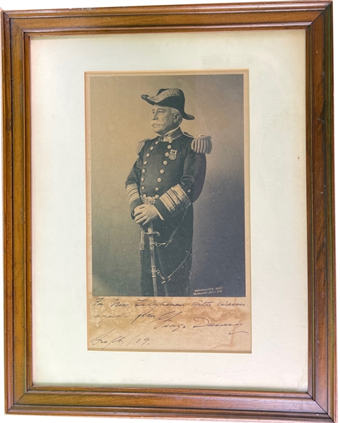 George Dewey in his military uniform Signed photo