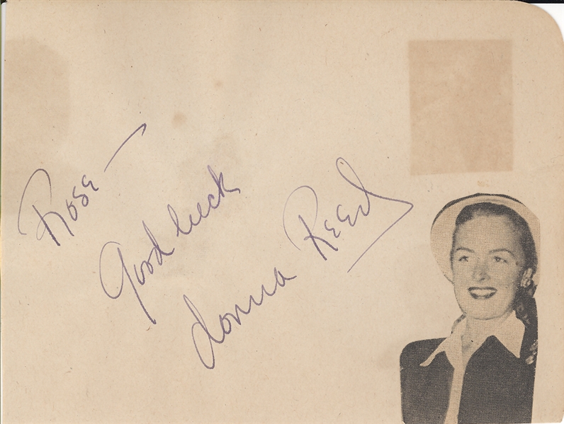 Donna Reed Signed Album Page (It's A Wonderful Life)