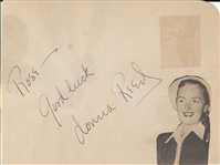 Donna Reed Signed Album Page (Its A Wonderful Life)