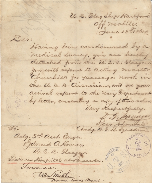 David Farragut, June 13th 1864 Letter