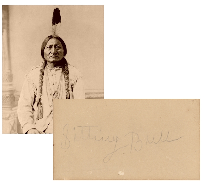 Rare autograph of famed Sioux chief Sitting Bull