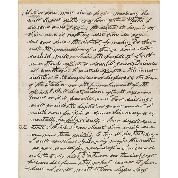 Andrew Johnson ALS - Johnson goes after his bitter enemy in an eight-page handwritten letter: Now is the time to dispose of this fellow