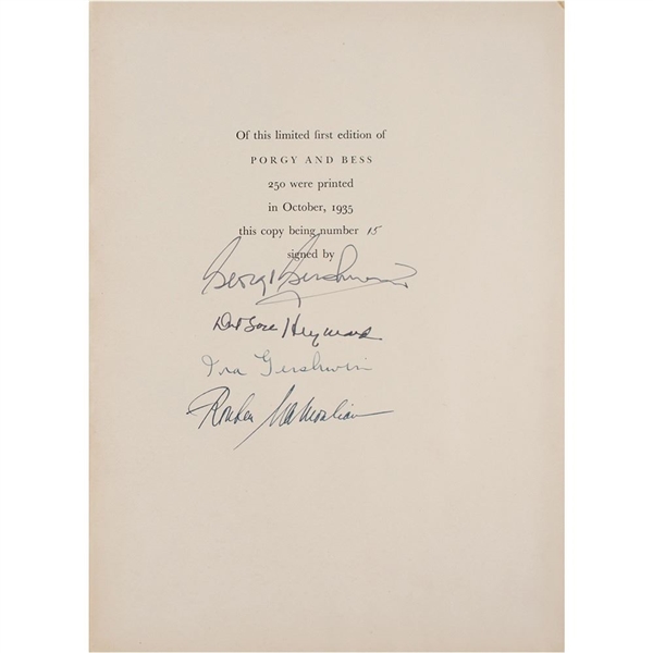 George and Ira Gershwin Signed Book