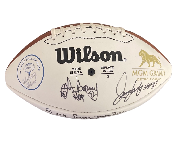 Football Signed by Assortment of Hall of Famers 