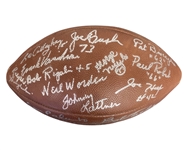 1953 Notre Dame Football Team Signed Ball - Over 20 Signatures!
