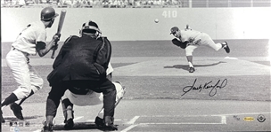 Los Angeles Dodgers Sandy Koufax Autographed "1965 World Series" 24 x 12 Panoramic Photo, Framed (UDA)