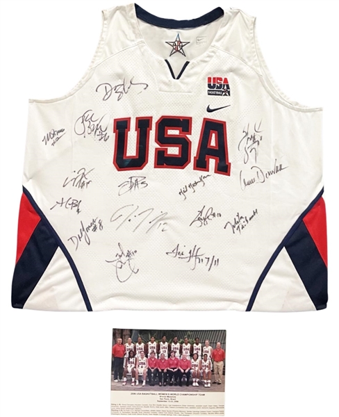 2006 USA Basketball Women's World Championship Team Signed Jersey