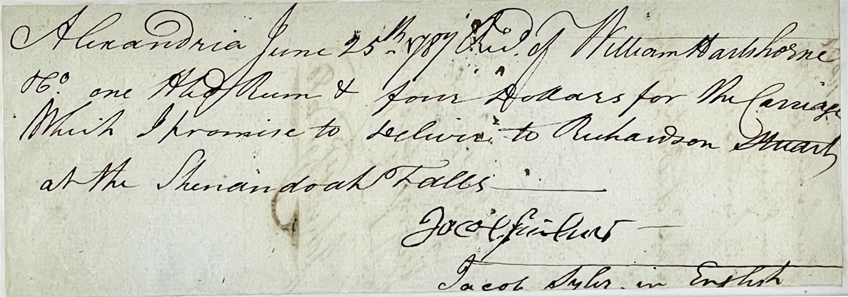 Rare George Washington signed Potomac Company Document