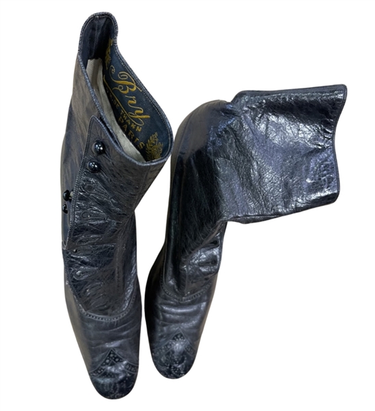 Katherine Hepburn screen worn black leather boots from  African Queen
