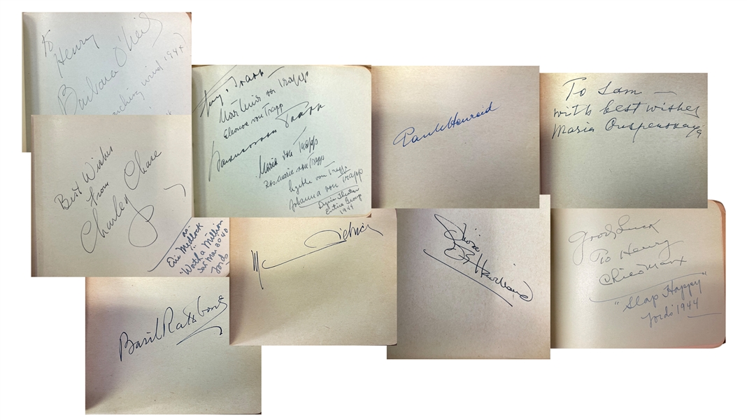 2 Vintage Autograph Albums, Signed throughout by over 88 Actors, and other Entertainers