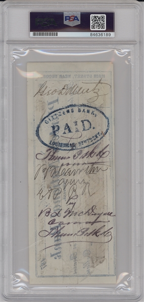 George Armstrong Custer Check