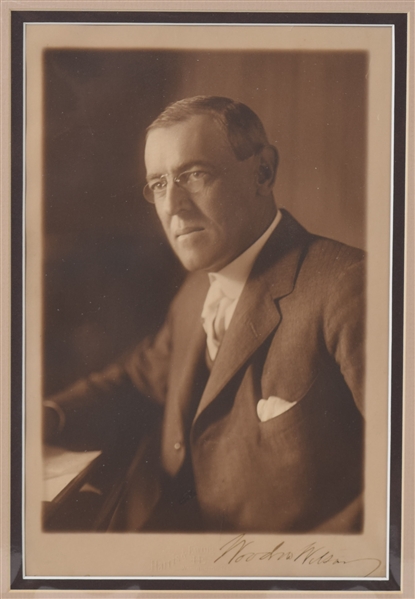 Woodrow Wilson Large Signed Photo by Harrison & Ewing