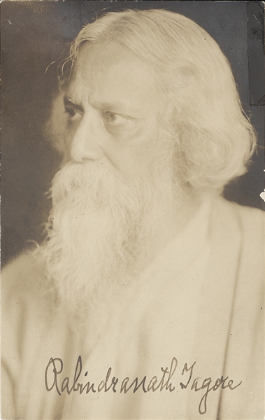 Rabindranath Tagore Signed Photo