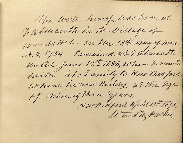 AQS by Ralph Waldo Emerson From his Poem LIFE in Vintage Autograph Album