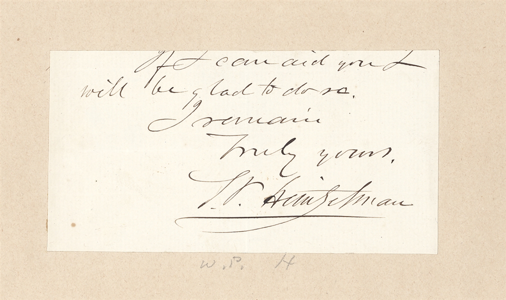 Samuel P. Heintzelman Signature and Salutation