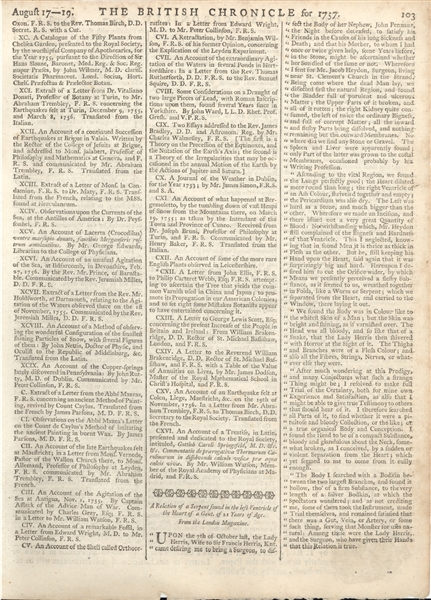 Lloyd's Evening Post, August 19, 1757