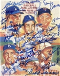 1984 Baseball Hall of Fame Yearbook Signed by Many HOFers: Mickey Mantle, Ernie Banks, Bob Feller, Hank Aaron, Joe Dimaggio, Al Kaline, Whitey Ford, and more...