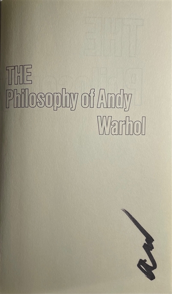 Andy Warhol Signed Book