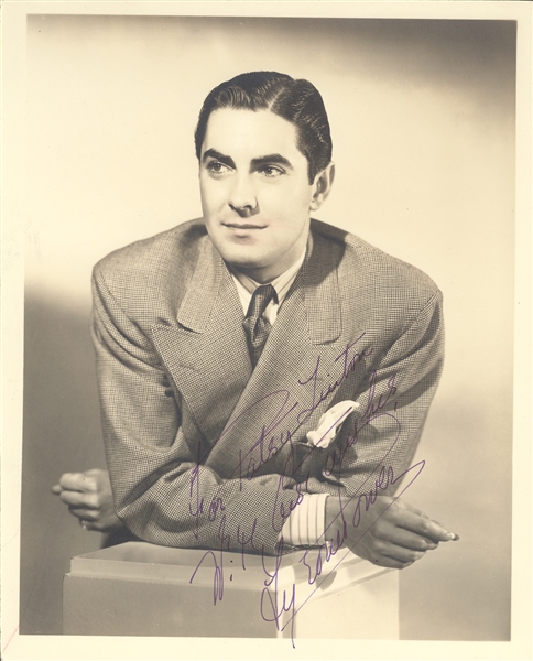 Tyrone Power , Broderick Crawford and Joe E. Brown Signed Photos