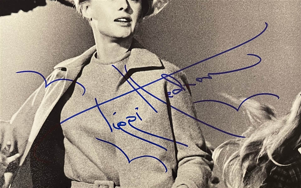 Rare Alfred Hitchcock signed Directors Guild, form for the year 1964 and Signed Tippi Hedren photo from The BirdsSigned 11x14 Photo