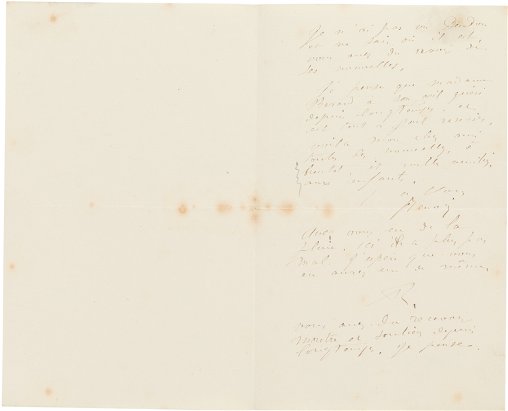 Pierre-Auguste Renoir Autograph Letter Signed