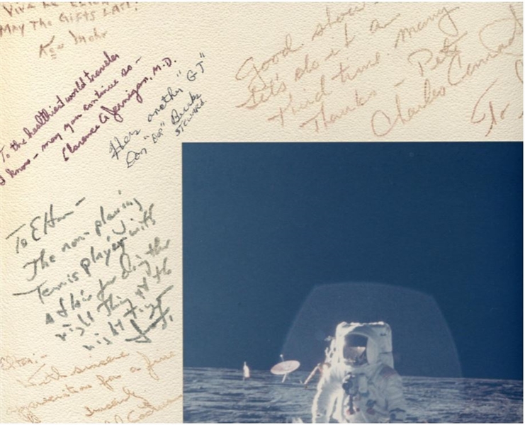 Apollo 12 Large NASA Photo Signed by Conrad, Gordon, Bean and Supporting Team, with Zarelli L.O.A.