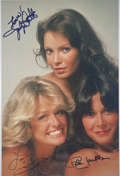 Charlie's Angels Photo Signed By Farrah Fawcett Kate Jackson Jaclyn Smith