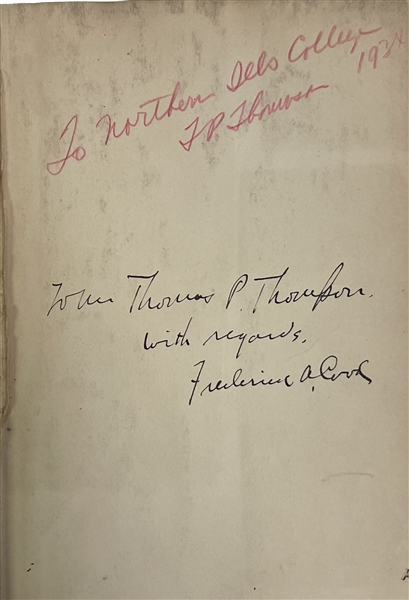Dr. Frederick A. Cook Signed Book