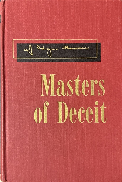 J. Edgar Hoover Signed Copy of Masters of Deceit