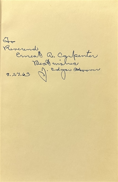 J. Edgar Hoover Signed Copy of Masters of Deceit