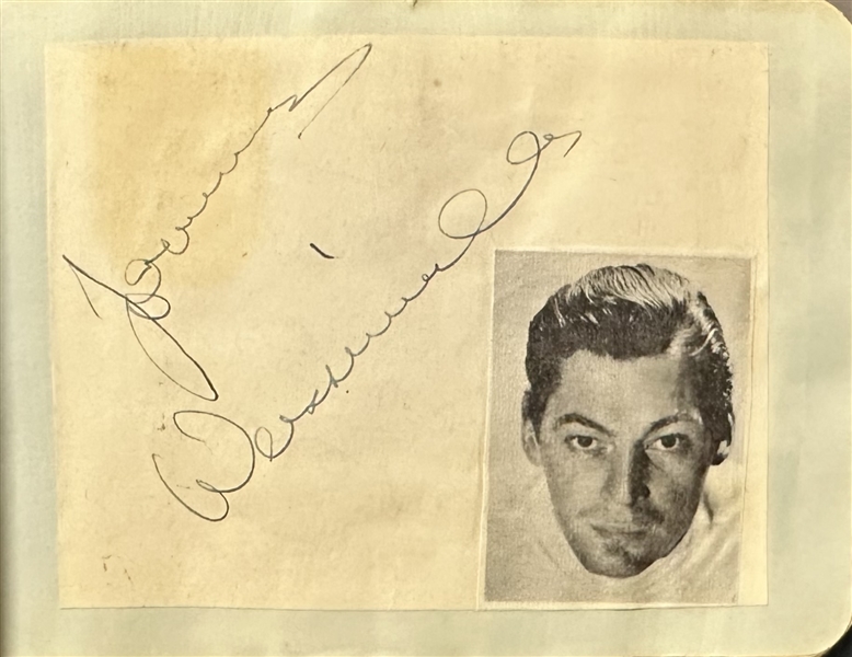 Autograph Album incl Grable, Cooper, Weissmuller, Stanwyck, Hayworth