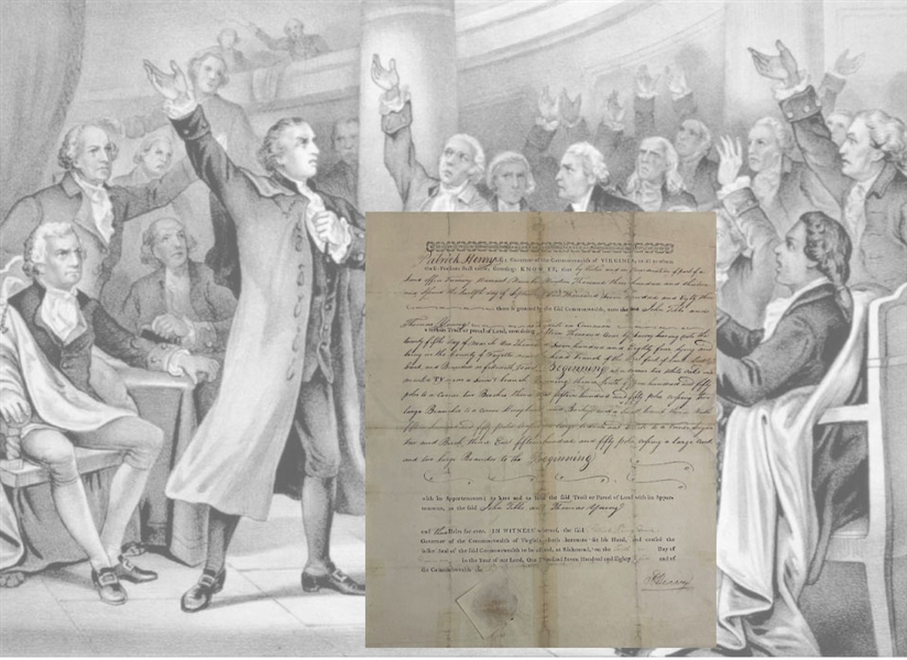 Patrick Henry Document Signed (1785)