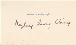 Madame Chiang Kai-Shek Autograph