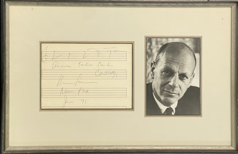 Pulitzer Prize Winning Composers William Schuman AMQS & Gian Carlo Menotti AMQS