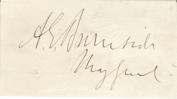 Ambrose Burnside & Oliver Otis Howard Autographs