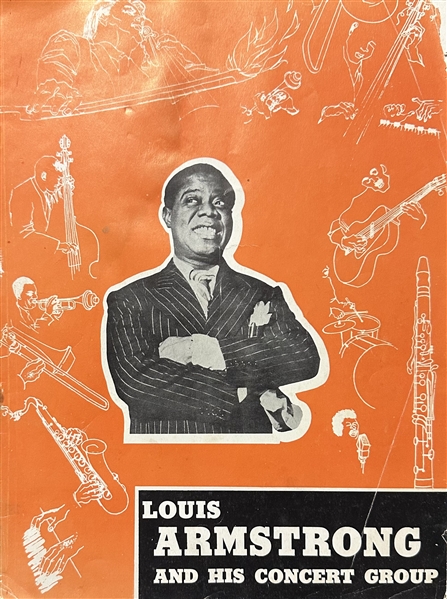 Louis Armstrong and his Concert Group Signed Program